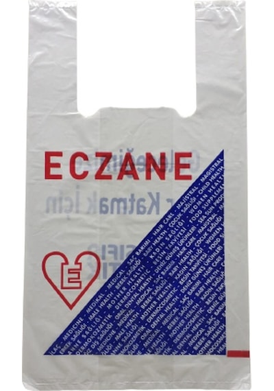 750 Adet 22X40 Cm Bio Eczane Poşeti Küçük Atlet 750 Adet