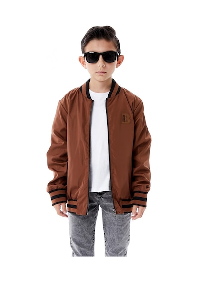 Benitto Kids Erkek Çocuk Kapüşonlu Çift Taraflı Mevsimlik Yağmurluk 51364 Kahve