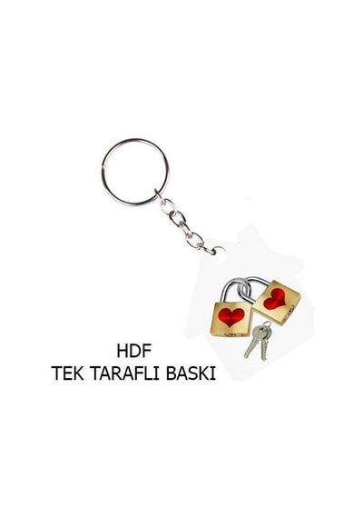 Hdf Tek Taraflı Anahtarlık - Ev