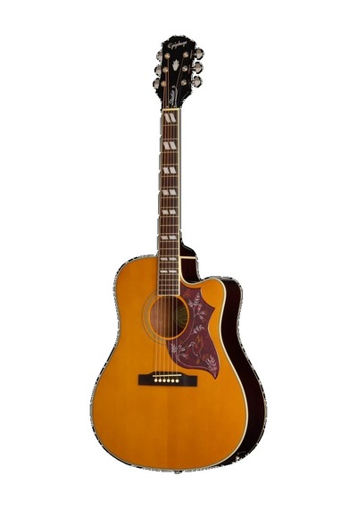 Epiphone Hummingbird Studio Ec Elektro Akustik Gitar Antique Natural