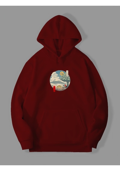 Harmandar Üç İplik Totoro Baskılı Unisex Kırmızı Kanguru Cepli Kapüşonlu Sweatshirt Hoodie Totorokirmizisweat Harmandar Üç İplik Totoro Baskılı Unisex Kırmızı Kanguru Cepli Kapüşonlu Sweatshirt Hoodie Totorokirmizisweat