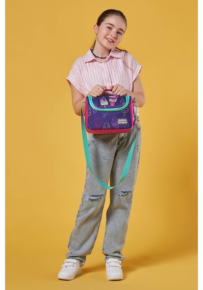 Coral High Kids Mor Pembe Dondurma Desenli Thermo Beslenme Çantası 11888