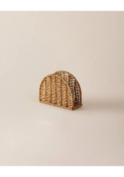 Masa Üstü Rattan Peçetelik Çok Renkli