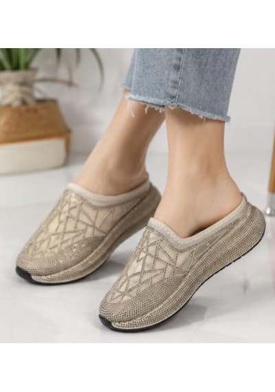 N Napa Shoe Np.8580.bej.taşlı Sandalet