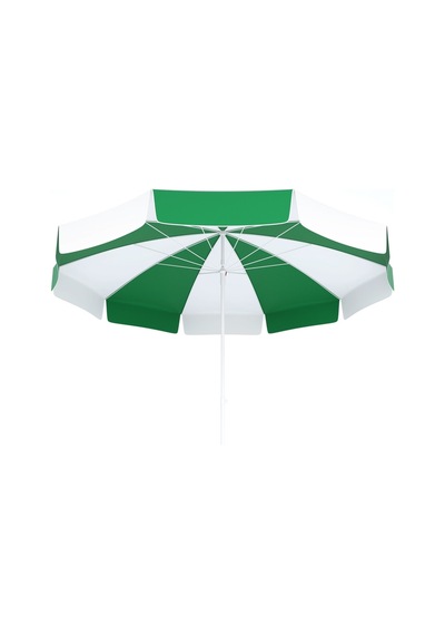 Tevalli Parasols 200ø Lüks Polyester Plaj Şemsiye Yeşil - Beyaz Dilim