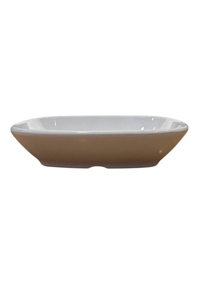 Melamin Kırılmaz Kare Kayık Tabak Küçük Beyaz 11cm 308
