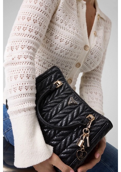 Guess Stacey Girlfriend Kadın Siyah El Çantası Hwgg9741060-bla