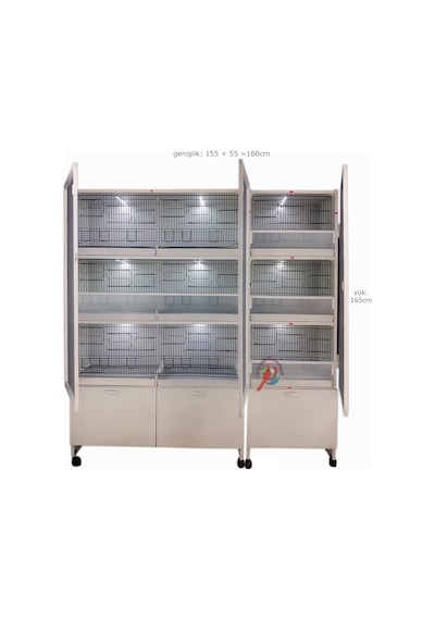 İstanbul Kafes Model 9D Pvc Kuş Dolabı