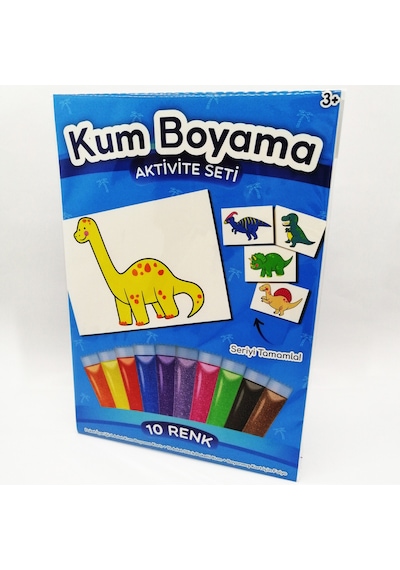 Brachiosaurus Dinozor Kum Boyama Aktivite Seti