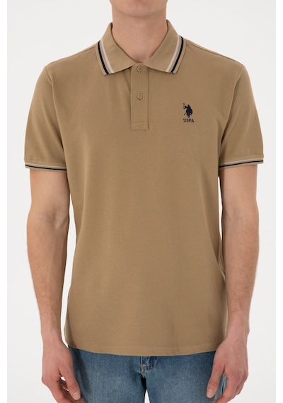 U.S. Polo Assn. Erkek Regular Fit Polo Yaka Haki Basic Tişört 50306011-VR027