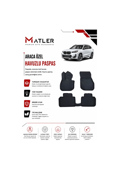 Bmw X1 2025 Model 4d Ekstra Havuzlu Paspas