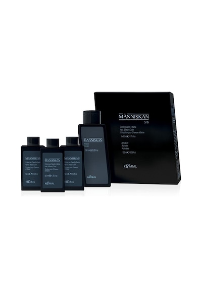 Kaaral Manniskan Saç Sakal Boyası 3 x 50 ML + Kaaral Manniskan Oksidan 5/6 150 ML