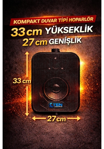 Ten, 5 Hoparlörlü Anfi Ses Sistemi Mağaza, Cafe Ve Restoran, Cami İçin Xlarge Paket