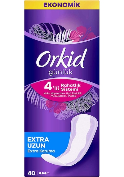 Orkid Günlük Extra Uzun Koruma 40'lı