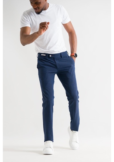 Ecer Slimfit Çizgili Yazlık İnce Gofre Kumaş Likralı Erkek Kumaş Pantolon 001