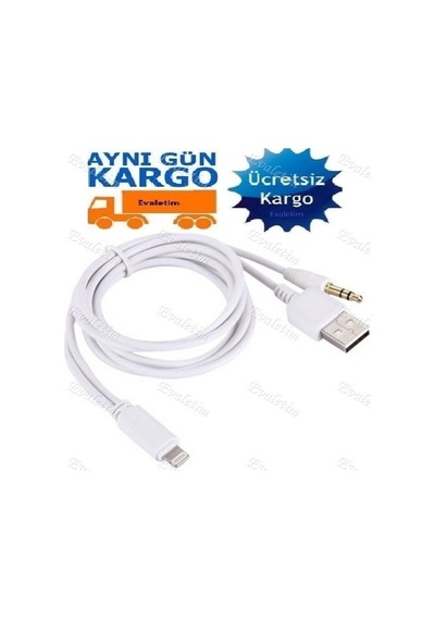 Lightning Usb Kablosu 5024P Aux Kulaklık Lightning Usb Kablosu 5024P Aux Kulaklık