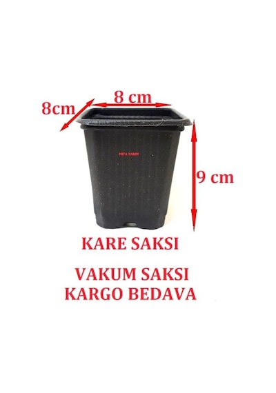 Vakum Saksı, 200 Adet, Kare Saksı, Thermoform Saksı, Saksı (454645506)