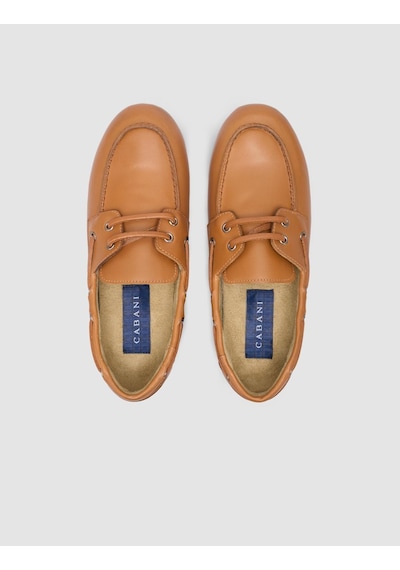 %100 Hakiki Deri Taba Kadın Loafer Taba