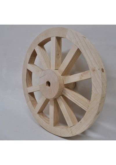 Otantik Ahşap At Arabası Tekeri 50 Cm. Duvar Dekoru Diğer