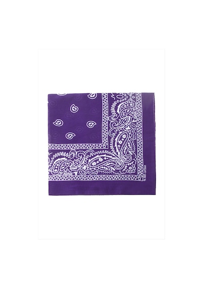 Zero Land Çini - 645 - Desenli Bandana - Glblseme - 50x50 Mor