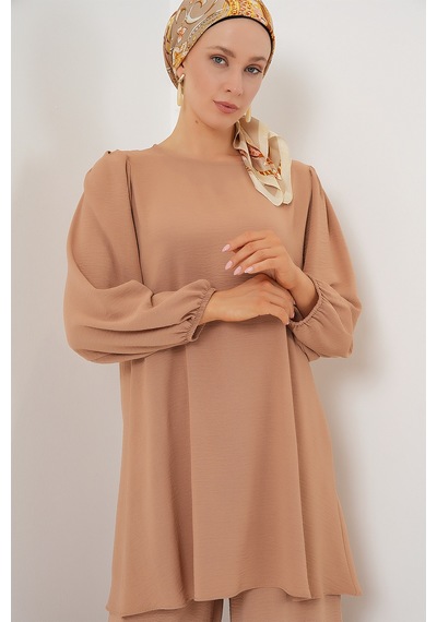 Bigdart Ayrobin Tunik Pantolon Alt Üst Takım 6712 - Vizon Diğer