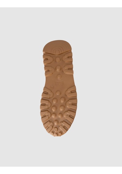 Krem Süet Deri Kadın Sneaker Ayakkabı