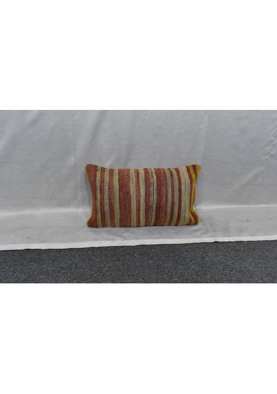 Zehra Abla Halı Yeni El Dokuma Dekoratif Lumbar Kilim Kırlent Yastık Kılıfı 6101