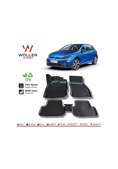 Volkswagen Polo Paspas Makyajlı 2021 Sonrası 3d Havuzlu Paspas