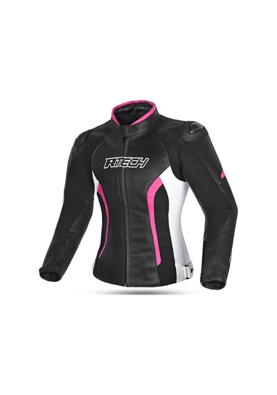 R-tech Chaqueta Piel Tom Rider Lady Motosiklet Mont L Beden Gri / Pembe