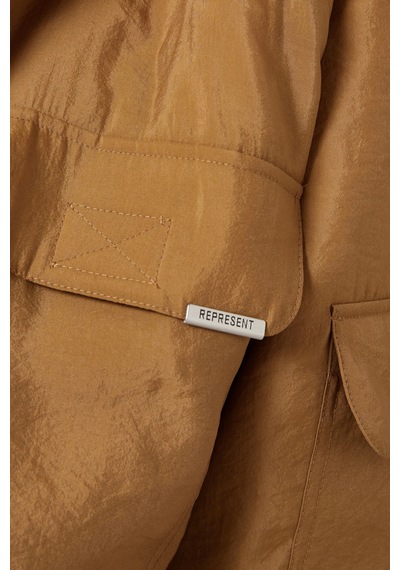 Represent Crash Jacket, Lüks Viskon Oversized Ceket, Modern Ve Fonksiyonel Tasarım Turuncu