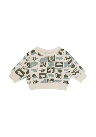 Antebies Okyanus Desen Sweatshirt Renkli