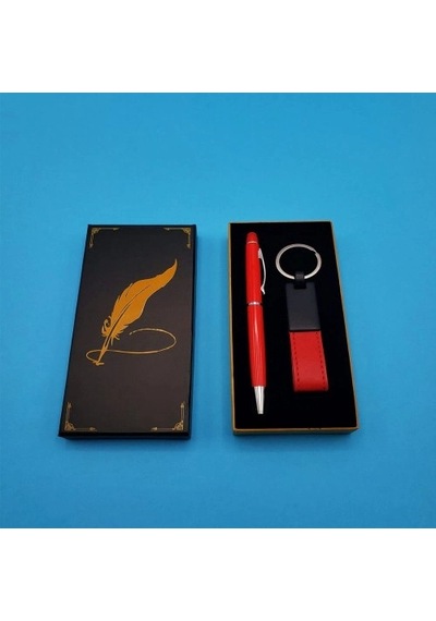 Hubrendy Emin Deri Anahtarlık Ve Touchpen Kalem