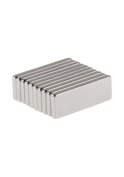 Dünya Magnet 10 Adet 30 Mm X 10 Mm X 3 Mm Köşeli Süper Güçlü Neodyum Mıknatıs Diğer
