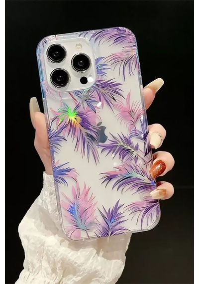 Apple iPhone Uyumlu 16 Pro Kılıf Solmayan Imd Baskı Desenli, Şeffaf Tpu+pc Botanik Kapak
