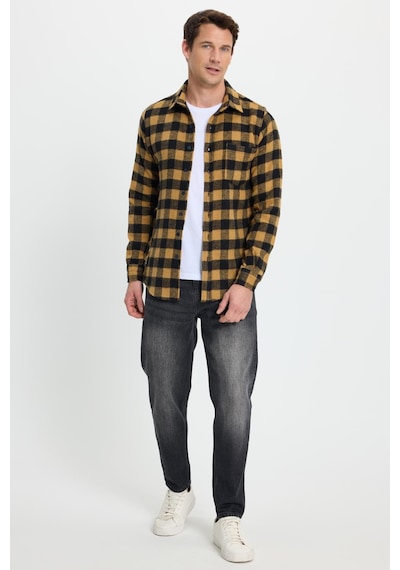 Tudors Erkek Slim Fit Dar Kesim Uzun Kollu Cepli Kareli Dama Desenli Kışlık Oduncu Gömlek-41692 Çok Renkli Tudors Erkek Slim Fit Dar Kesim Uzun Kollu Cepli Kareli Dama Desenli Kışlık Oduncu Gömlek-41692 Çok Renkli