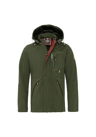 Famoda Kürklü Su Ve Rüzgar Geçirmez Haki Softshell Kışlık Erkek Mont Haki