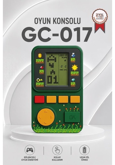 Özel Üretim Hobi Elektronik Nostaljik Oyun Kolu Atari Joystick Tetris Gameboy Gc017 Yeşil