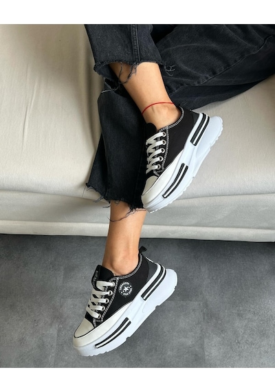White Line Prens 120 Kadın Sneaker Ayakkabı Siyah Siyah