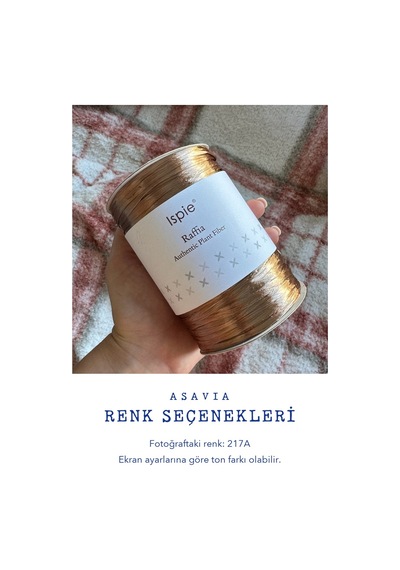 Asavia Ispie Rafya İp Çanta Ve Şapka Örgü İpi 150 Gr 250 M 217a