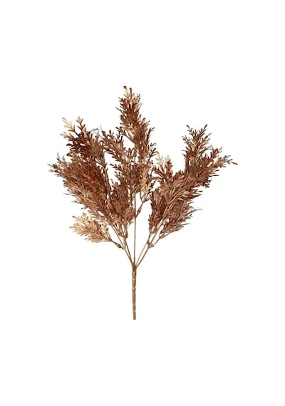 Yapay Çiçek Bakır Bronz Renk Kuşkonmaz Demeti Garnitür Aradal Dekoratif Yapay Bitki 35cm