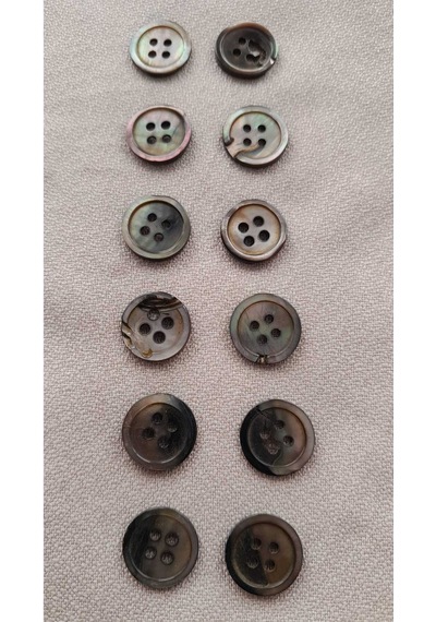 Doğal İstridye Hakiki İnci Midye Kabugu Düğme 14 Mm 16 Adet