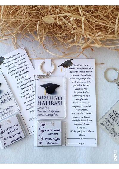 Farklı Market Mezuniyet Hediyesi Çikolata Ve Anahtarlık 5 Adet