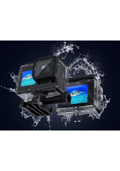 Sj4000 Dual Screen Wifi 4k Uhd 16mp 170 2 /1.3 Çift Ekranlı Aksiyon Kamerası Siyah