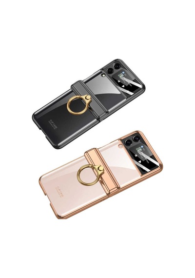 Samsung Galaxy Uyumlu Z Flip 4 Kilif Seffaf Yüzüklü Full Korumali Kapak 470716362