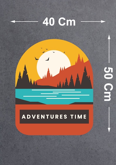Kamp Ve Macera Sticker - 4x4 Off Road Adventure Sticker - Araba Oto Motosiklet Karavan Camsticker - 00115 50X40 Cm
