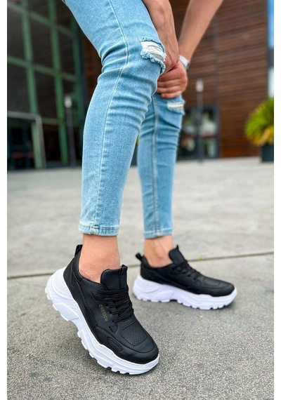 Chekich Ch089 - Cbt Low Top Lace Up Erkek Ayakkabı Sıyah Siyah