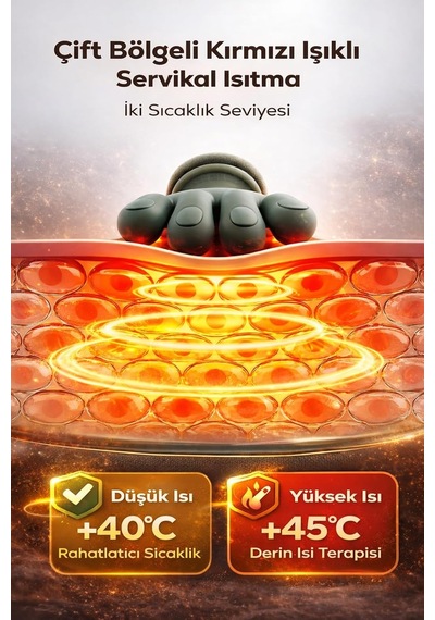 Isıtmalı 3d Boyun Omuz Masaj Aleti Şarjlı Taşınabilir 3 Kademe Masaj Cihazı