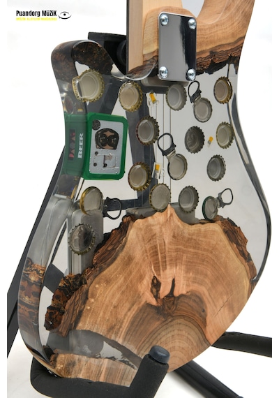 Elektro Gitar Custom Epoksi & Yıllanmış Ağaç Kişiye Özel Natural