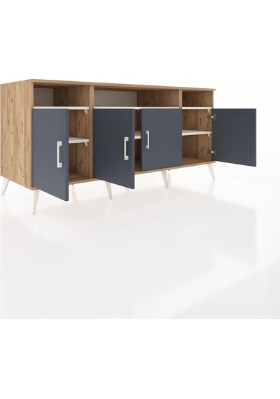 Kronos Konsol 6 Raflı 4 Kapaklı 176x59x83 Çam-antrasit/aytaşı Antrasit/aytaşı Kronos Konsol 6 Raflı 4 Kapaklı 176x59x83 Çam-antrasit/aytaşı Antrasit/aytaşı