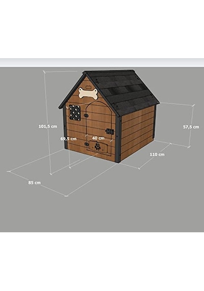 Isı Yalıtımlı Ahşap Köpek Kulübesi Xlarge